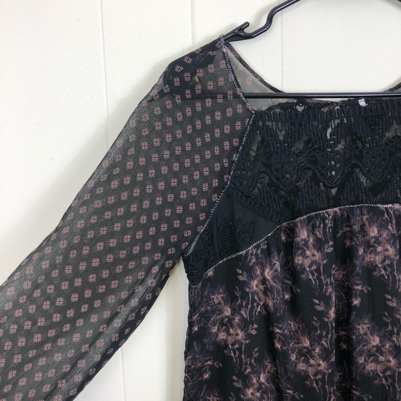 Free People Elsie Midnight Garden Floral Dress Sz S - Picture 9 of 14